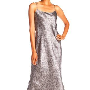 NWT Vince Gray Silk Printed Midi Dress